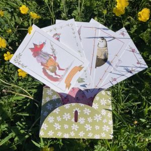 Ensemble de Cinq cartes personnages